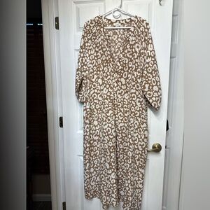 Umgee Brown Leopard Dress Long